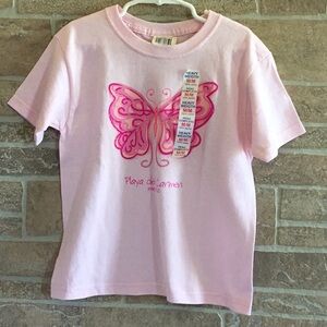 Yazbek Playa Del Carmen Butterfly Pink Tee